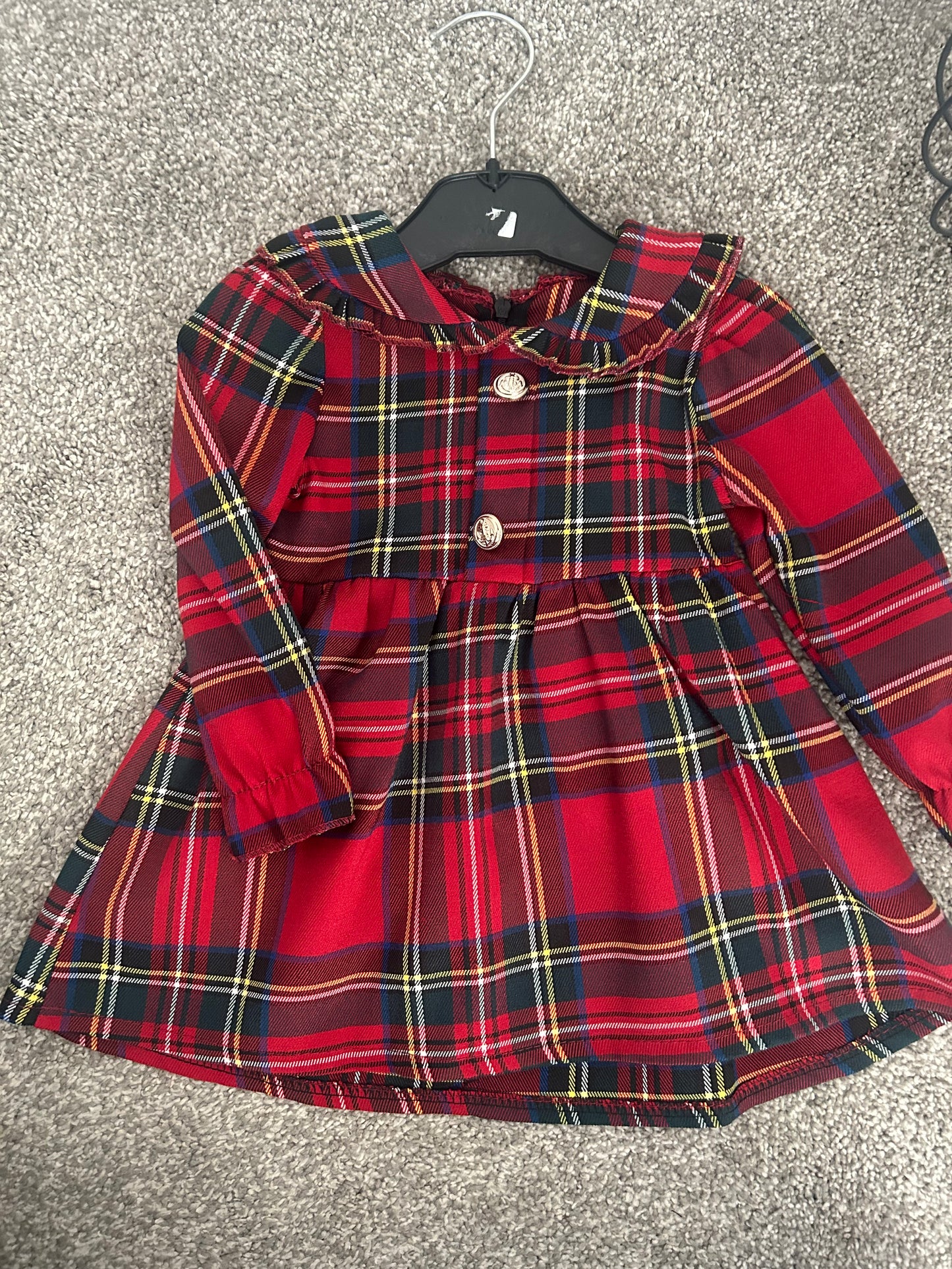 Collar Tartan Dress