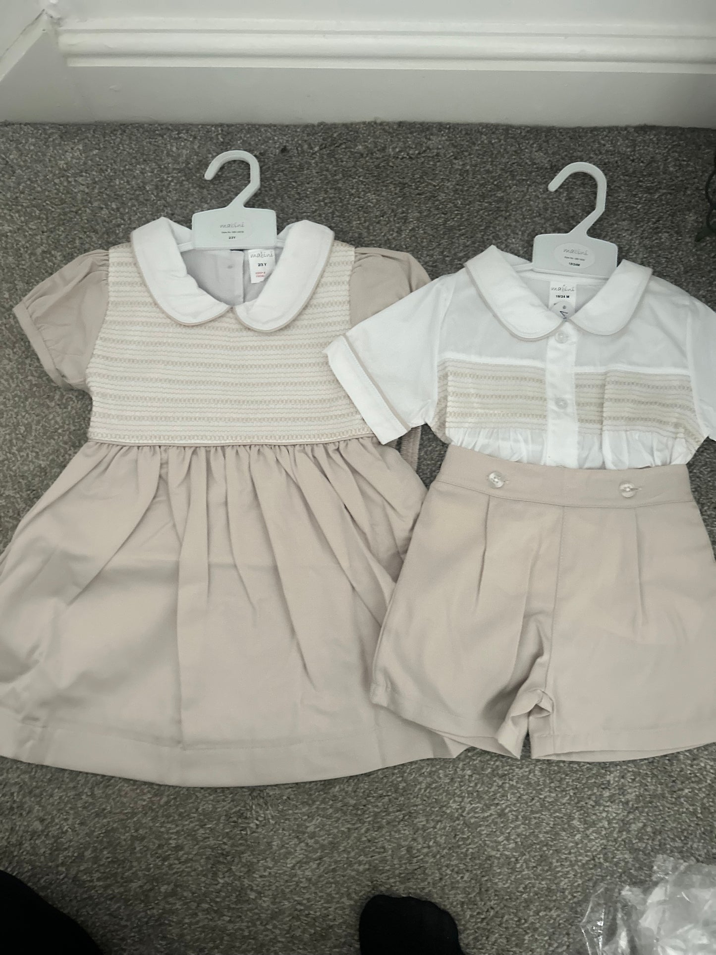 Cream Smock Dress